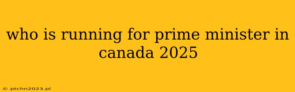 who is running for prime minister in canada 2025